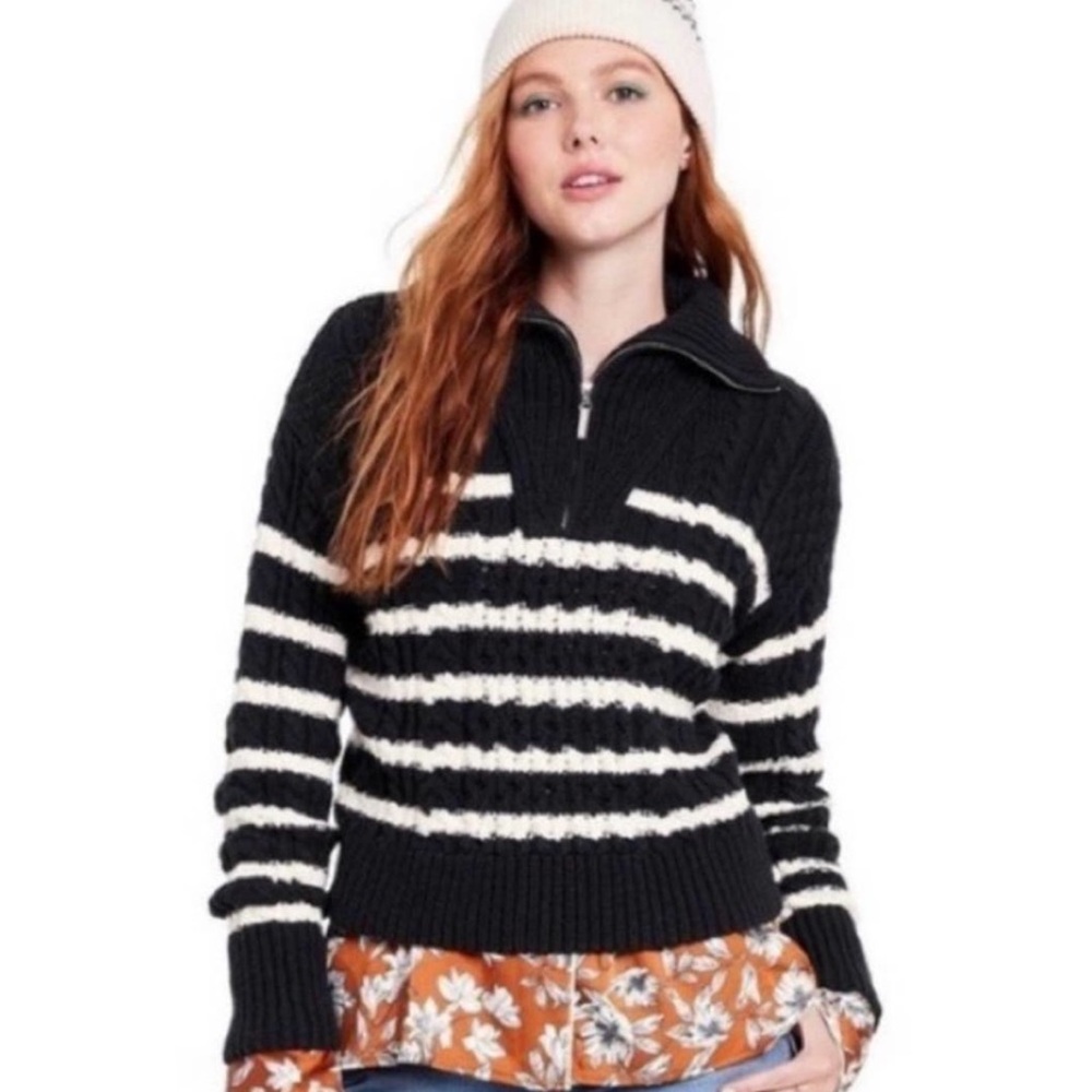La Lign X Target stripe 1/4 zip sweater